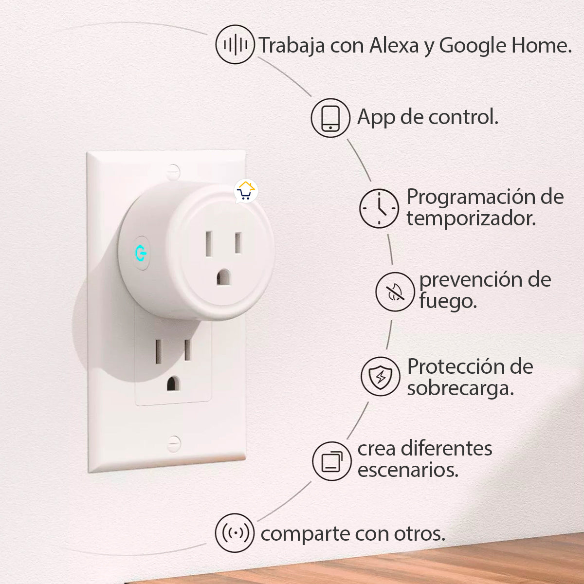 Enchufe Inteligente Wifi X3 Alexa