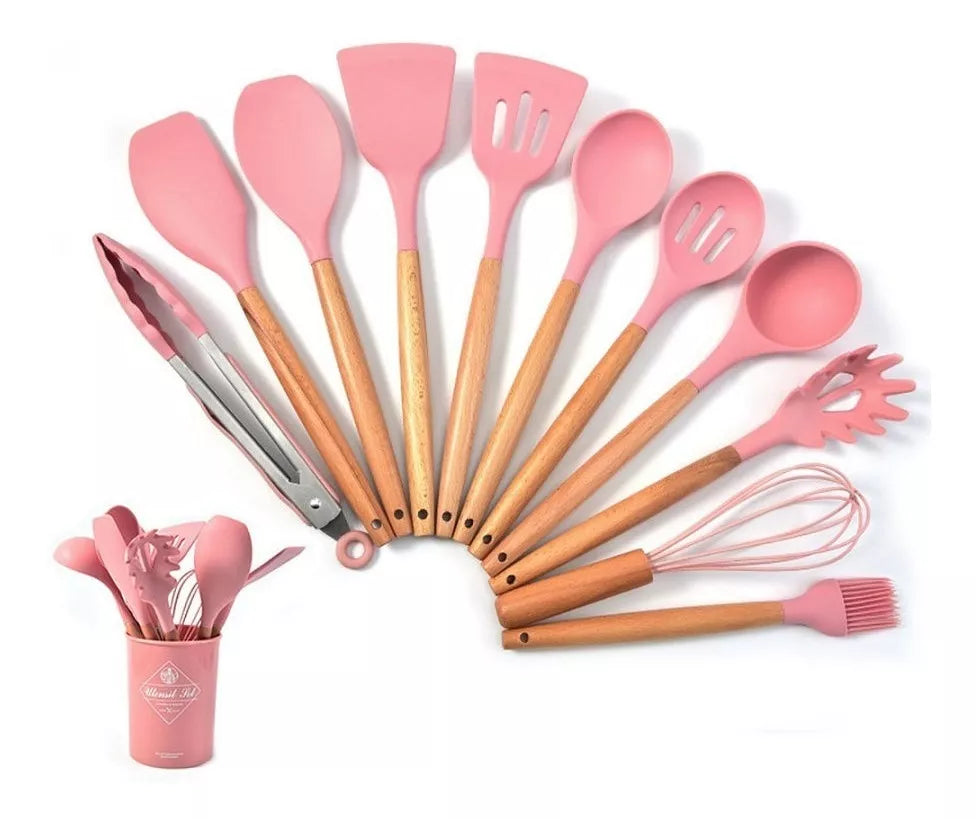 Set 12 Utensilios Cocina en Silicona