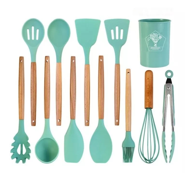 Set 12 Utensilios Cocina en Silicona